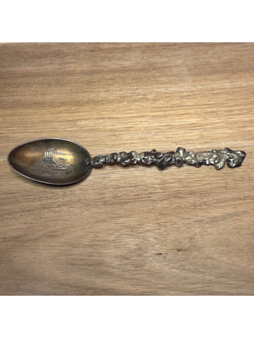 Vintage Sterling Silver Souvenir Spoon Independent Gold Mine Cripple Creek CO